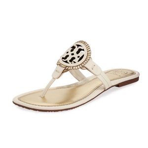 Tory Birch Miller Fringe Thong - Gold